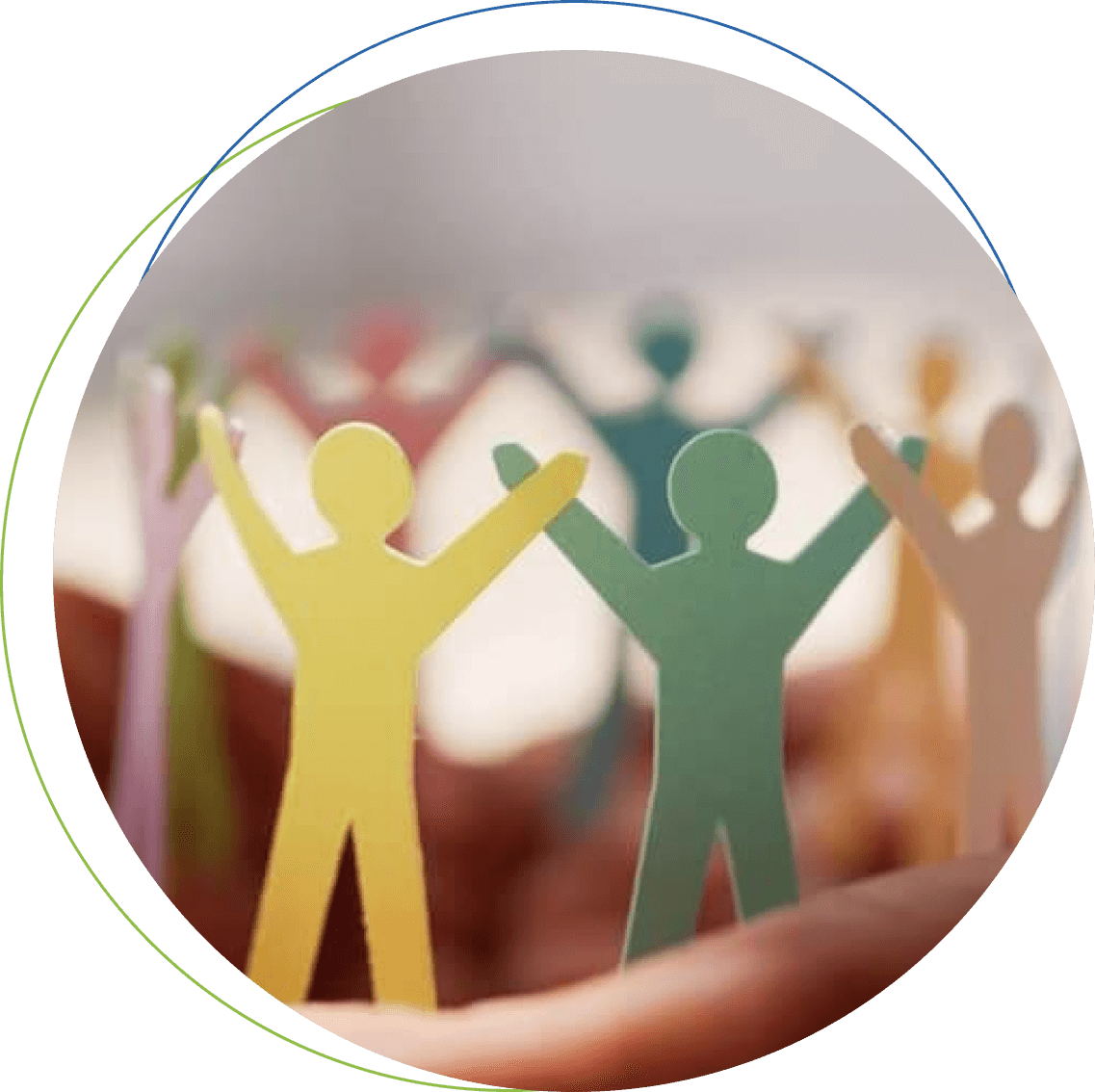 Paper Circle of People Holding Hands